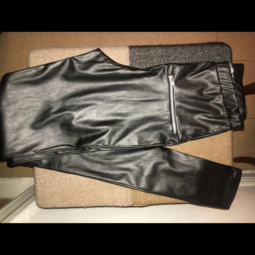 Boohoo Tall Leather Leggings